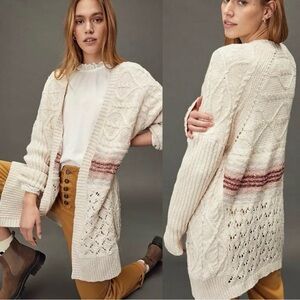 Anthropologie Pilcro Jemma Cable-Knit Cardigan 1X